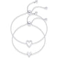 Hypoallergene hartvormige armband set