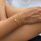 Hypoallergene hartvormige armband set