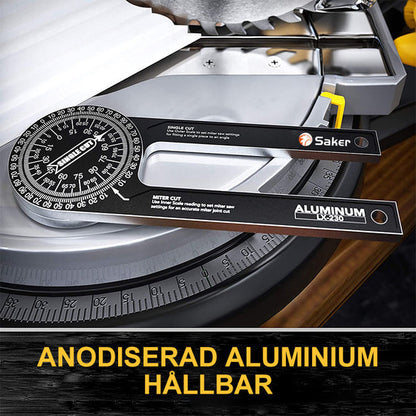 📏 Aluminium rolonderstel voor verstekzaag - 18 cm | Precisie hoekmeter