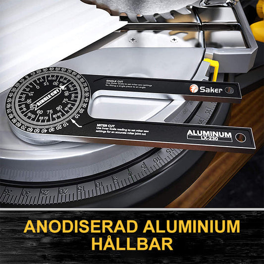 📏 Aluminium rolonderstel voor verstekzaag - 18 cm | Precisie hoekmeter
