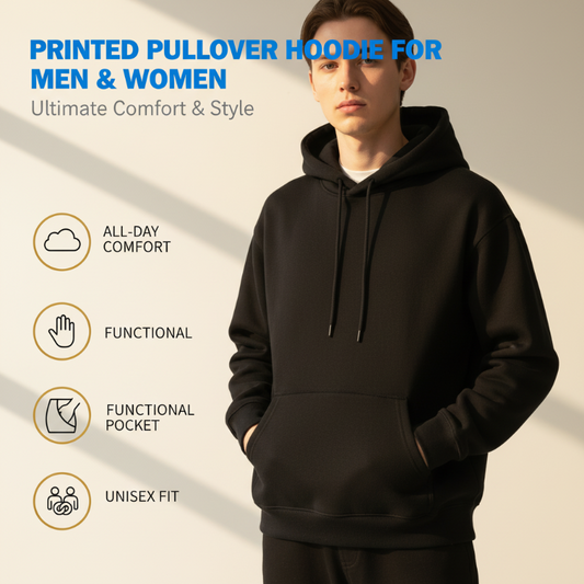 Geprinte Pullover Hoodie voor Mannen & Vrouwen