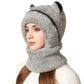 3-in-1 Winter Warm Balaclava Hat with Bear Ears
