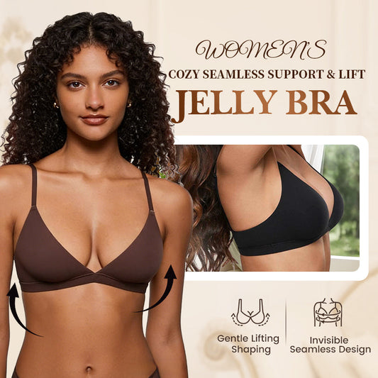 💞Nieuw binnengekomen: 50% korting💥Vrouwen beha zonder beugel met jelly-ondersteuning, driehoekige bralette