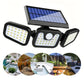 📢📢 50% KORTING!! ☀️ Beveiligingsspots voor buiten op zonne-energie – 2500 lumen | 3 lampen | Dimbaar & verstelbaar | Wandmontage | 3 standen | IP65 waterdicht