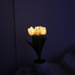 LED Tulp Nachtlamp - Bloem Tafellamp met 3 Takken USB Decoratief Licht