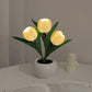 LED Tulp Nachtlamp - Bloem Tafellamp met 3 Takken USB Decoratief Licht