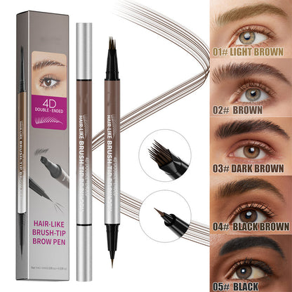 📢📢 1+1 gratis💧 2-in-1 waterproof vloeibare wenkbrauwpen