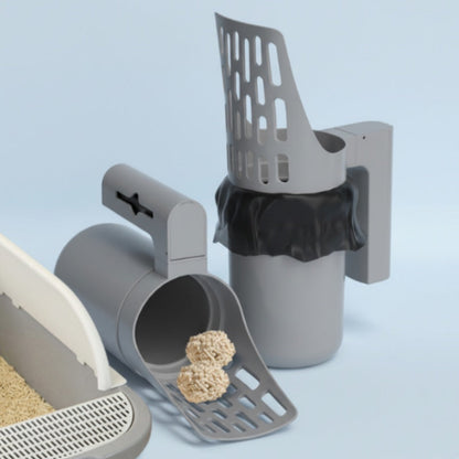 ⏳Tijdelijke korting van 50%⏰Kattenbakvulling schep met afvalbak🐱💩🗑️