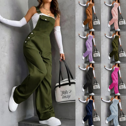 Dames Retro Cargo Overalls met Zakken