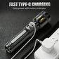 Multifunctionele LED-zaklamp met zoomfunctie en vermogensdisplay