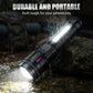 Multifunctionele LED-zaklamp met zoomfunctie en vermogensdisplay