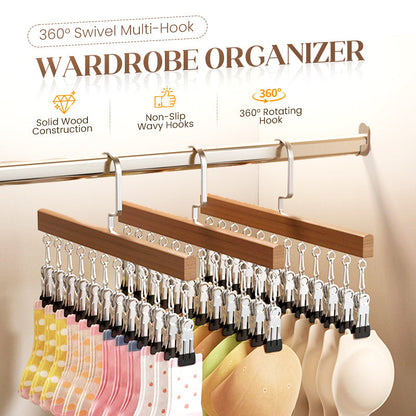 360° Draaibare Multi-Haak Garderobe-Organizer