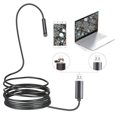 Waterdichte USB-endoscoopcamera met LED