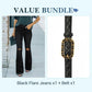 Dames Hoge-Taille Uitlopende Jeans met Slijtdetails