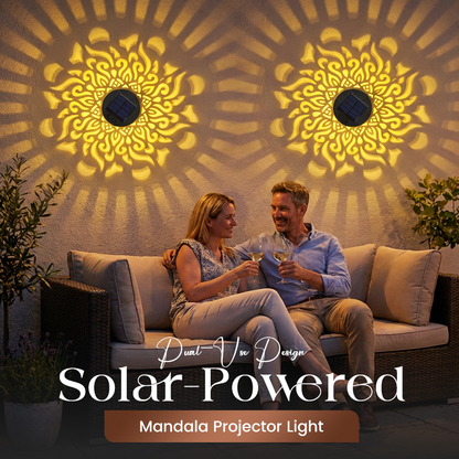 ☀️ Solar-Mandala-lamp voor tuin & terras – 2-in-1 grondspot & wandlamp – Ornamentale lichtdecoratie met vintage-effect – Roestvrij & duurzaam