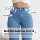 💥Damesjeans met hoge taille en uitlopende pijpen