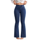 💥Damesjeans met hoge taille en uitlopende pijpen
