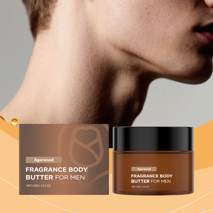 🪵💫 50% KORTING! Heren Agarwood Body Butter – Diepe hydratatie gecombineerd met een verfijnde houtachtige geur.