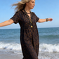 ❤️‍🔥Dames V-hals luipaardprint maxi-jurk