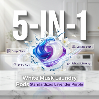 ✨2026 In de aanbieding 50% KORTING🔥5-in-1 Witte Musk Wasmiddel Pods (80 stuks)