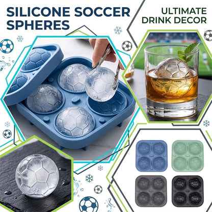 🔥 Siliconen ijsblokjesvorm – voetbalvorm – perfecte ijsblokjes voor zomerdrankjes & het WK-feest 🧊⚽