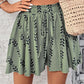 💃Dames shorts met all-over print en knoop vooraan