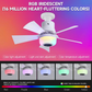 🎁 Slimme ventilatorlamp met HiFi-bluetoothluidspreker & sfeerverlichting. Verkoelende briesjes • Kristalhelder geluid • 16 miljoen kleuren! 💡🌬️🎵
