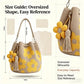 🌼Gehaakte Dames Bucketbag met Bloemenmotief – Lichte Boho Schoudertas voor Zomer en Dagelijks Gebruik