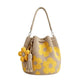 🌼Gehaakte Dames Bucketbag met Bloemenmotief – Lichte Boho Schoudertas voor Zomer en Dagelijks Gebruik