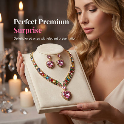 💎 Beperkte tijd 50% korting! ✨ Fonkelende hartensieraden set – ketting & oorbellen, elegant, lichtgewicht 💖