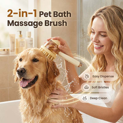 Huisdieren Badmassageborstel met Shampoo Dispenser