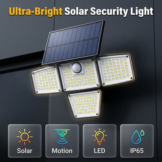 🌞💡Beveiligingslamp met bewegingssensor op zonne-energie