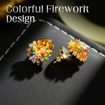 🥳💞50K+ VERKOCHT!💥50% KORTING! 🔥 Kleurrijke Vuurwerk Oorbellen en Ketting voor Dames