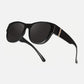 🕶️👓  Brildragers opgelet: deze oversized zonnebril schuift over je eigen bril en je ziet eruit als een filmster – geen dure clip-on, geen geknipper met lenzen!