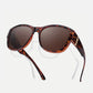 🕶️👓  Brildragers opgelet: deze oversized zonnebril schuift over je eigen bril en je ziet eruit als een filmster – geen dure clip-on, geen geknipper met lenzen!