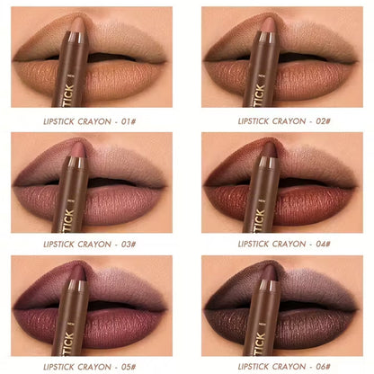 📢📢  1+1 gratis💄 Matte Bruine Lippenstift – Waterbestendig, Blijft Niet aan Glas Plakken, Zachte Textuur, Geschikt voor Alle Huidtypen