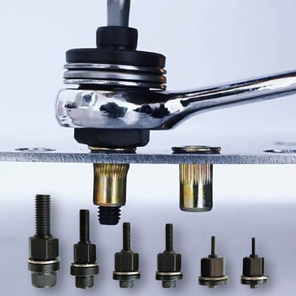 🔧 M3-M10 handmatige blindklinkmoerset met koolstofstalen draadinserts – gereedschap voor metaalbevestiging, autoreparatie en carrosseriereparatie