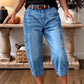 📢Mid-Season Sale: −50% voor korte tijd⏰Stijlvolle, elastische, verkorte jeans voor dames