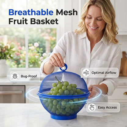 🧺 50% KORTING! 🍎 Fruitmand met deksel – Beschermt & houdt vers