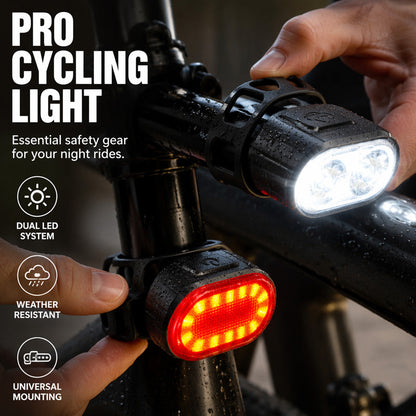 💡 Set oplaadbare fietsverlichting via USB