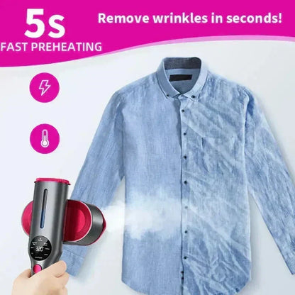 ✈️ Draagbaar 2-in-1 stoomstrijkijzer – Strijkt kreukels glad, altijd en overal. 💨✨