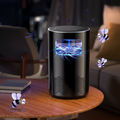 💥【50% OFF】🔥 360° UV Fotokatalytische Muggenlamp | Simuleert Lichaamswarmte | Stille Vortex <25dB | 7-Kleuren Nachtlampje | USB Voeding Draagbaar | Dekking 50-100㎡ | Zwart/Wit | Voor Slaapkamer/Kantoor/Camping 🦟