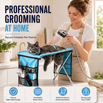 ❄️Zomerfresh 50% Korting!🐾Opvouwbaar Verzorgingsstation voor Kleine Honden en Katten – Handige Trimtafel voor Nagels Knippen, Wassen en Borstelen