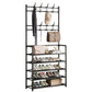 🚚Gratis verzending🏠 3-in-1 organizer voor de hal: vrijstaande kapstok met 5-laags opbergrek, 8 haken, verstelbare schoenenplank en kastrek – voor woonkamer, slaapkamer en hal.