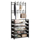 🚚Gratis verzending🏠 3-in-1 organizer voor de hal: vrijstaande kapstok met 5-laags opbergrek, 8 haken, verstelbare schoenenplank en kastrek – voor woonkamer, slaapkamer en hal.