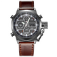 ⌚Vintage tweeledig display waterdicht mechanisch horloge