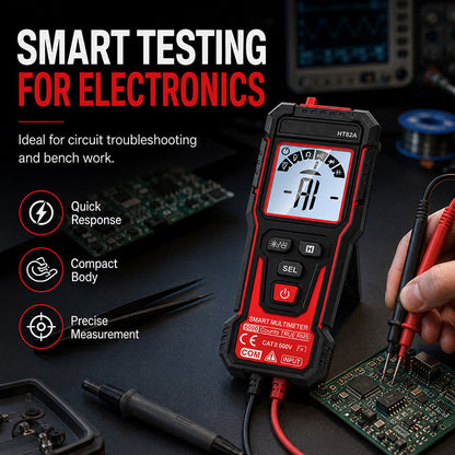 Slimme digitale multimeter met meetsnoeren