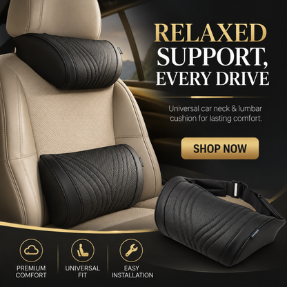 🚗💤 Verlicht rijvermoeidheid! Universele traagschuim hoofdsteun voor in de auto, ergonomische nekkussen voor lange ritten