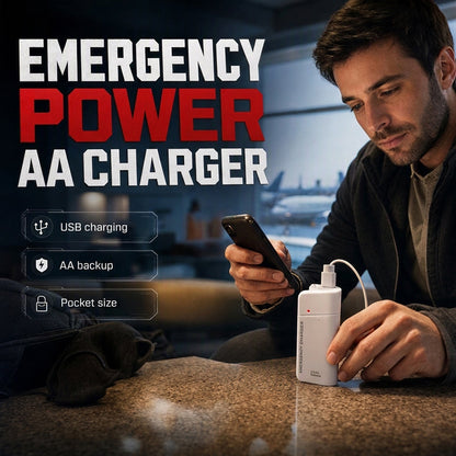 📢Koop 1, krijg 1 gratis ! 🔋Draagbare powerbank voor noodgevallen op AA-batterijen met LED-zaklamp