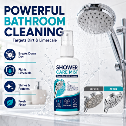 Snelwerkende douche-ontkalkerspray